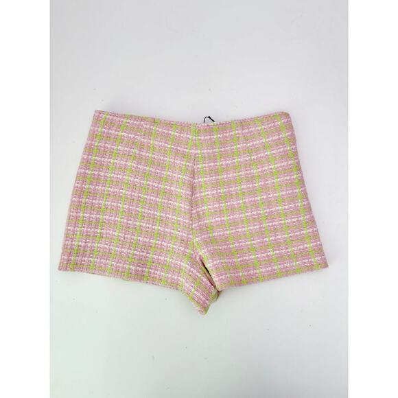Zara tweed pink and green mini skort - size small - Picture 3 of 6
